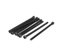 sourcing map 10pcs M5x100mm Vis à Tête Cylindrique à Six Pans Creux Tête Hexagonale Boulon en Acier Allié 12.9 Noir