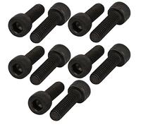 sourcing map 10pcs M5x16mm Vis Filetage à Gauche Six Pans Creux Boulon Noir 12,9 Classe