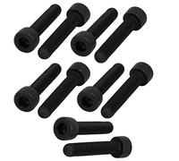 sourcing map 10pcs M5x25mm Vis Filetage à Gauche Six Pans Creux Boulon Noir 12,9 Classe