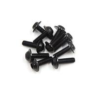 sourcing map 10Pcs M6 x 20 mm vis à tête hexagonale vis carénage pour Moto Noir métal