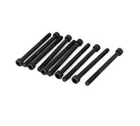 sourcing map 10pcs M6 x 75mm Vis à tête cylindrique à six pans creux Hexagonal boulon 25mm Long Filetage 1.0mm Pas