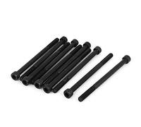 sourcing map 10pcs M6 x 90mm 12.9 alliage hexagonale vis à tête à six pans creux vis fixateurs