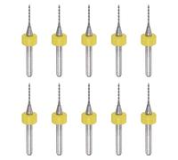 sourcing map 10pcs Micro PCB Foret Ensemble 1/8" Tige 0.85mm | Solide Tungstène Carbure, CNC Gravure Impression Carte Circuit Imprimé Forets Rotatif Outil