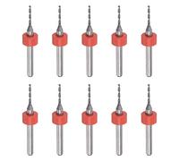 sourcing map 10pcs Micro PCB Foret Ensemble 1/8" Tige 1.15mm | Solide Tungstène Carbure, CNC Gravure Impression Carte Circuit Imprimé Forets Rotatif Outil