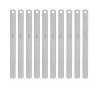sourcing map 10pcs Mn Acier Epaisseur Jauge 0.4mm Épaisseur 150mm Longueur Métrique Remplissage Épaisseur Jauge Écart Mesure Outil Simple Lame