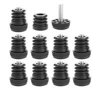 sourcing map 10pcs Pieds de Meubles Réglables Nivellement Patin Base Jambe Pied de Table Chaise Ajustables Protection Sol 25mm OD en plastique