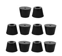 sourcing map 10pcs Pieds de Meubles Tampons de Pare-chocs Patin Jambe Meuble en caoutchouc Protection Plancher ordinateur portable anti-dérapant rondelle en métal D17x13xH13mm