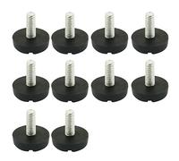 sourcing map 10pcs Pieds de Nivellement Meuble Réglable Pied Réglable Patin de meuble Jambe Pied de Table Chaise Base Protection Plancher M6 x 20 mm Filetage Base de 20 mm