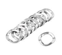 sourcing map 10pcs Rondelle élastique ondulée 12,5 x 18 mm x 0,3 mm Rondelle Ressort Vague en 304 Acier Inoxydable pour Boulon à Vis