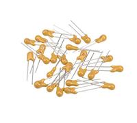 sourcing map 10uF Condensateur tantale 16V 2Broche Radial Trempé Tantalum Perle 25Pcs