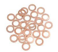 sourcing map 11mm Dia Interne rondelle Plates en cuivre Moteur Joint étanchéité 30pcs