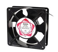 sourcing map 120x120x38mm ailettes Plastique châssis métal Ventilateur en refroidissant axiaux AC 220V/240V 0.14A