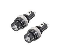 sourcing map 12mm Filet Bouchon Vis Panneau 5x20mm Fusible Support AC 125V/15A 250V/10A 2Pcs