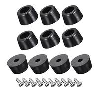 sourcing map 12mm L x 7mm H Rond Caoutchouc Pare-Chocs Pieds INOX Acier Vis et Rondelle pour Meubles Électronique Antidérapant 20pcs