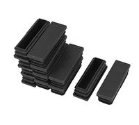sourcing map 12Pcs Bouchon Pied de Chasie Embout Capuchon Rectangle Jambe Patin Table Meuble Protection Tube Insert Plastique 20mm x 60mm