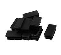 sourcing map 12pcs Bouchon Pied de Chasie Embout Capuchon Rectangle Jambe Patin Table Meuble Protection Tube Insert 20 mm x 40 mm