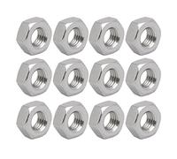sourcing map 12pcs Écrou Pas à Gauche Hexagonal M10x1,5mm filetage Métrique en Acier Inox 201