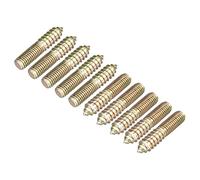 sourcing map 12pcs M10x50mm Vis Double Filetage Boulon pour Bois Meuble | Double Extrémité Cheville