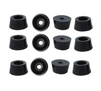 sourcing map 12pcs Pare-choc caoutchouc tampon Bouclier Cabinet pied rondelle métallique