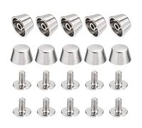 sourcing map 12x7mm Rivet Goujons Vis Dos Plat Creux Pieds Goujon Pointe pour Cuir Artisanat Bricolage Argenté 10pcs