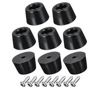 sourcing map 14mm L x 9mm H Rond Caoutchouc Pare-chocs Pieds Inox Acier Vis et Rondelle pour Meubles Électronique Antidérapant 8pcs