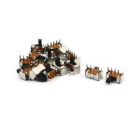 sourcing map 15 Pièces 3 Broches 2 Positions SPDT Panneau PCB Montage Horizontal Interrupteur Coulissant