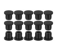 sourcing map 15 Pièces Silicone Caoutchouc Trou Bouchon Doux Flexible Noir | Bouchon, pour 10- 11mm Trou