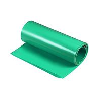 sourcing map 150mm Plat Gaine Thermorétractable PVC Enveloppe Batterie 1.5m Vert Clair