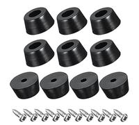 sourcing map 15mm L x 8mm H Rond Caoutchouc Pare-Chocs Pieds INOX Acier Vis et Rondelle pour Meubles Électronique Antidérapant 36pcs