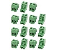 sourcing map 15pc LC1 AC300V 15A 5,08mm Pitch 2P PCB montage connecteur bornier