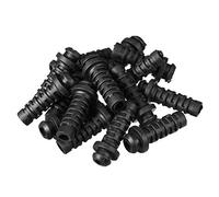 sourcing map 15Pcs 4mm Dia Interne Manchon Cordon Protecteur Fil d'alimentation Démarrage Gaine Flexible PVC Passe-Cable Noir