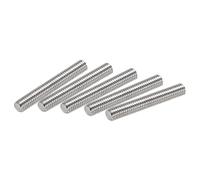 sourcing map 15Pcs M6 x 40mm Entièrement Tige Filetée 304 Inox Acier Droite Fil À La Main M6-1.0 Fil Pas