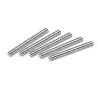 sourcing map 15Pcs M6 x 50mm Tige Filetée Entièrement 304 Inox Acier Droite Fil À La Main M6-1.0 Fil Pas
