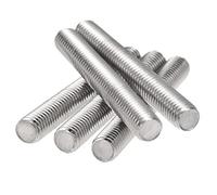 sourcing map 15Pcs M8 x 60mm Tige Filetée Entièrement 304 Inox Acier Droite Main Fil