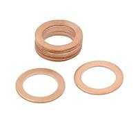 sourcing map 16mm Dia Interne écraser rondelle Plates cuivre Moteur Joint étanchéité 10pcs