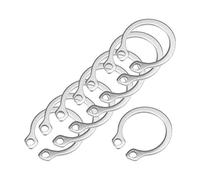 sourcing map 16mm Externe Circlips C-Clip R Arbre Ressort Anneaux 304 INOX Acier 50pcs
