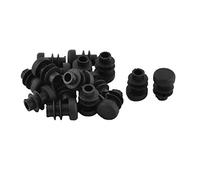 sourcing map 16pcs Bouchon Pied de Chasie Embout Capuchon Jambe Tube Insert Table Meuble Protection Plastique capuchons d'extrémité diamètre noir 12 mm
