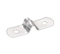 sourcing map 16pcs Collier de Serrage 5mm Fixation Tuyau Clip Tube Attacher Pince Rigide Tuyau Sangle 2 Trous Attache Grillage Rigide 201 Acier Inoxydable