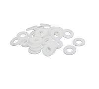 sourcing map 18mmx8mmx2mm Rondelle plate en PTFE blanc 30pcs joint bride
