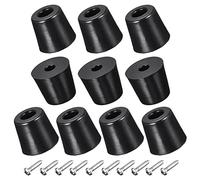 sourcing map 19mm L x 17mm H Rond Caoutchouc Pare-chocs Pieds Inox Acier Vis et Rondelle pour Meubles Électronique Antidérapant 16pcs