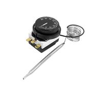 sourcing map 1NC 1NO AC 250/380 16A 0-40C Température Contrôle Interrupteur Capillaire Thermostat pour Four Réfrigérateur Chauffe-eau