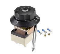 sourcing map 1NO 1NC 250V 16A 30-110C Contrôle Température Interrupteur Thermostat Capillaire pour Four Réfrigérateur Chauffage 0.7m avec 2 Vis&3 Bornes à Sertir