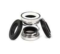 sourcing map 1pcs Joint mécanique Garniture Pompe à eau 20 mm de diamètre intérieur Bague en céramique de l'arbre d'étanchéité (2 bagues d'étanchéité)