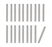sourcing map 1x10mm Goujons Goupilles, 20pcs 304 Inox Acier Rond Tête Plat Chanfreiné Terminal Cheville Broche Bois Superposé Lit Étagère Chevilles Support Étagères Attacher Éléments