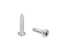 sourcing map 2.2x10mm Auto-taraudage Vis Cruciforme Tête Cylindrique Bombée Vis 316 INOX Acier Fixations Boulons 50Pcs