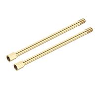 sourcing map 2 Coffret Laiton Tube Raccord G1/8 Femelle à G1/8 Mâle Filet | Adaptateur, 200mm, Longueur Extension Connecteur Hexagonal Tube Couplage
