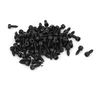 sourcing map 2 mm x 6 mm en acier au carbone à tête hexagonale autotaraudeuses Vis Noir 100 pcs