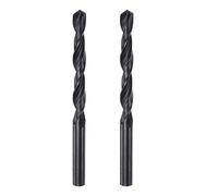 sourcing map 2 Pcs 6542 Haute Vitesse Acier Droit Tige Foret 8.9mm 125mm | Hélicoïdal, Perceuse Bits, Entièrement Rectifié Noir Oxyde, Perceuse Diamètre, Total Longueur