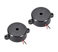 sourcing map 2 Pcs DC 9-15V Buzzer Électronique Actif Alarme Piezo Son 90dB Bip Haut-Parleur