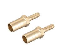 sourcing map 2 Pièce Raccords Cannelés en Laiton Droits de 12 mm à 6 mm, Raccord Réducteur Droit de Tuyau Connecteurs Barbelés pour Eau, Gaz, Huile, Carburant, Bateau, Tube de Trachée